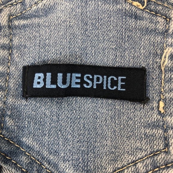 Blue Spice Denim Short Overalls 0 - Picture 5 of 13